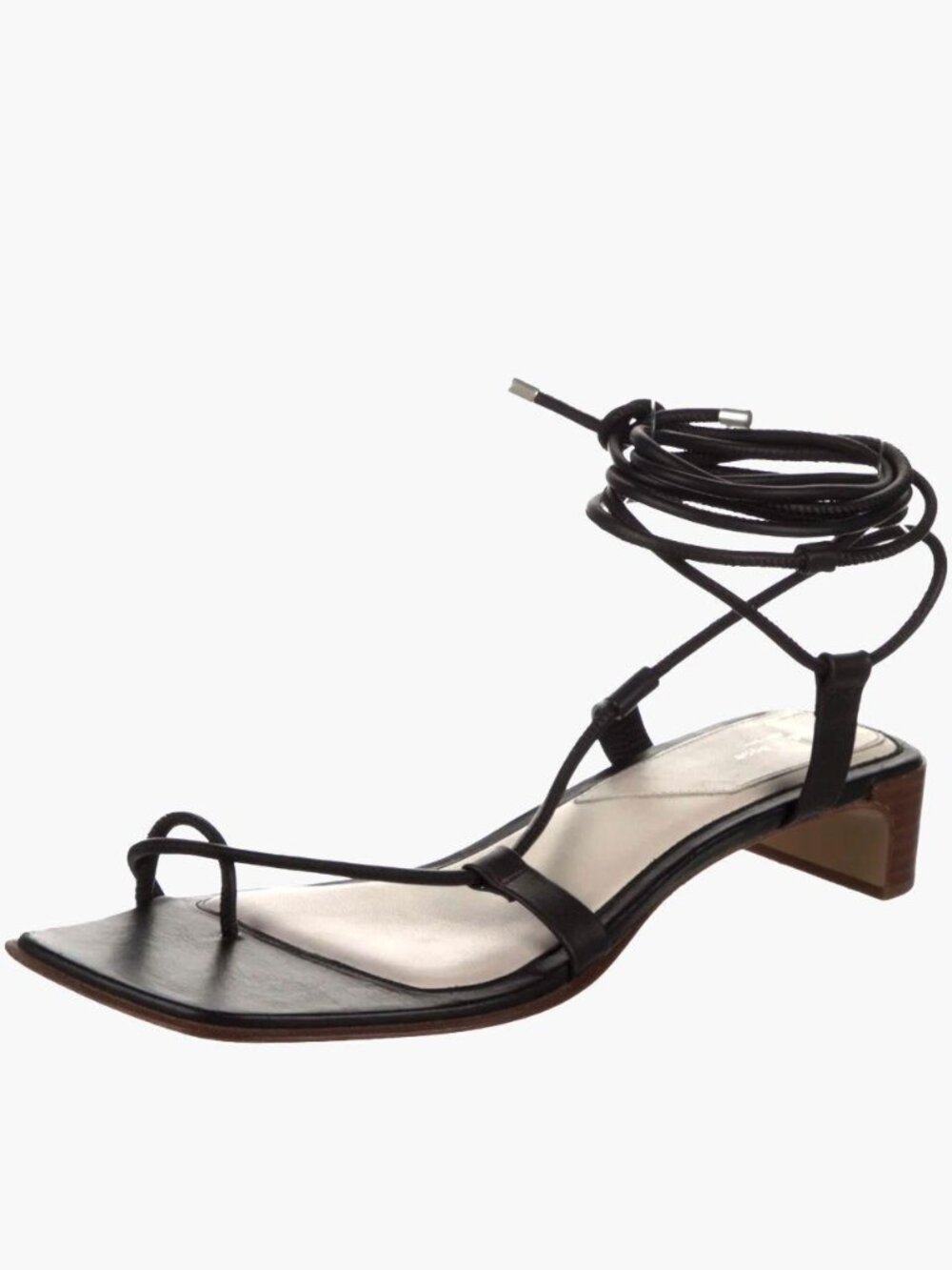 Rag & Bone Cindy Tie Open Toe Wrap Sandals in Black